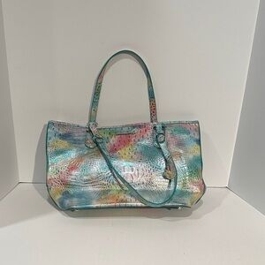 Brahmin Multicolor Crocodile-Embossed Tote Bag
